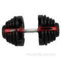 Kecergasan latihan otot sukan dalaman dan berat badan18kg 40lb 12-kelajuan dumbbells laras